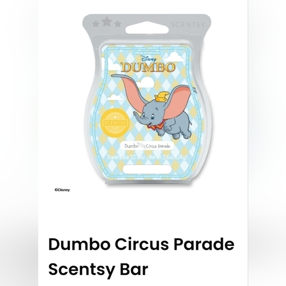 Scentsy Other - Scentsy Dumbo Circus Parade Sweet Clementine Creamy Peach Mango Vanilla Bean Wax